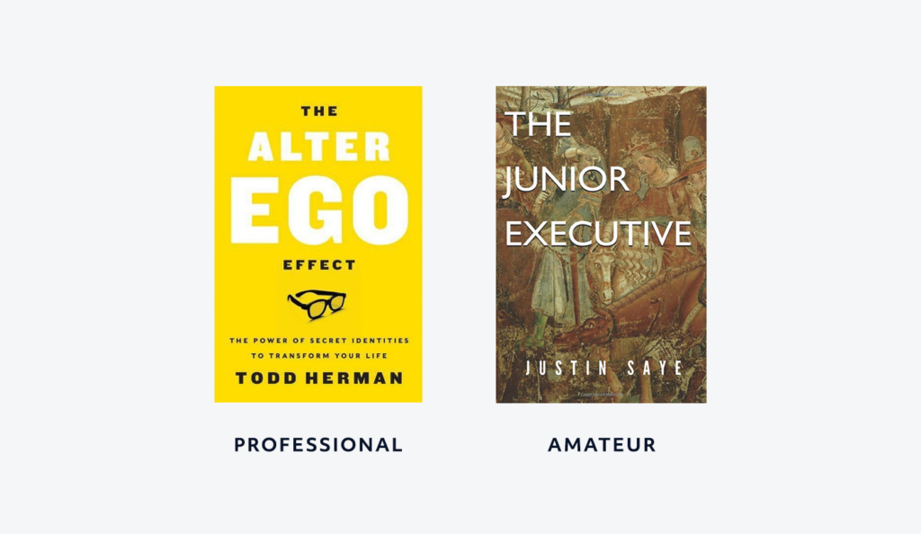 professional versus amateur book font