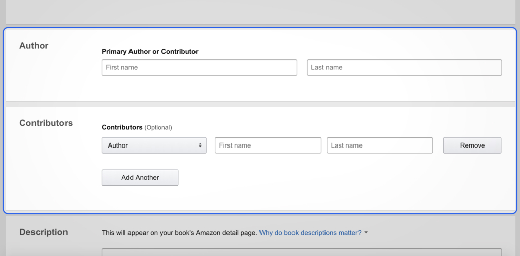 Author and Contributors boxes