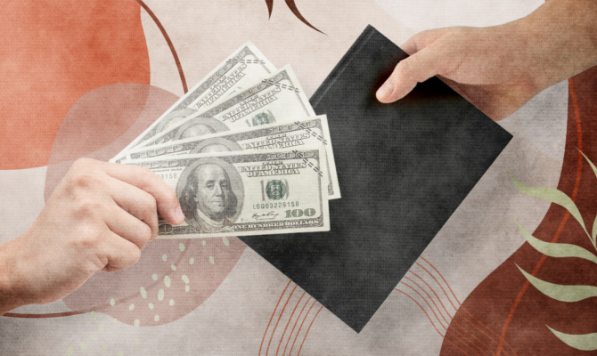 hands trading book for money