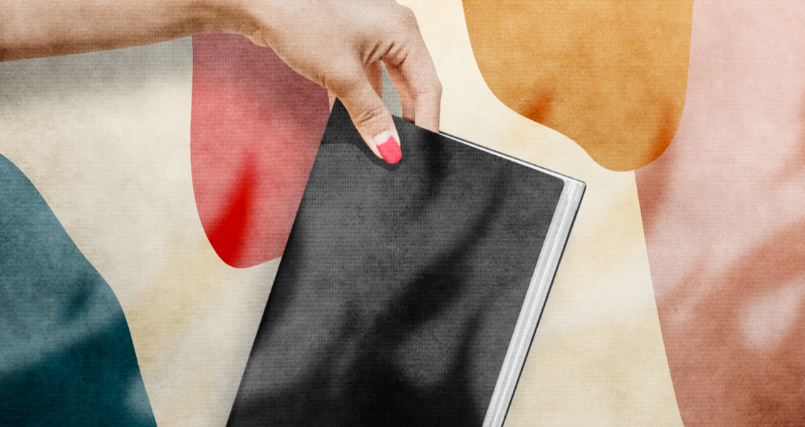 hand dangling book with shadow of fire