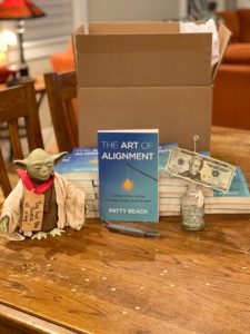 unboxing of patty's book with gifts