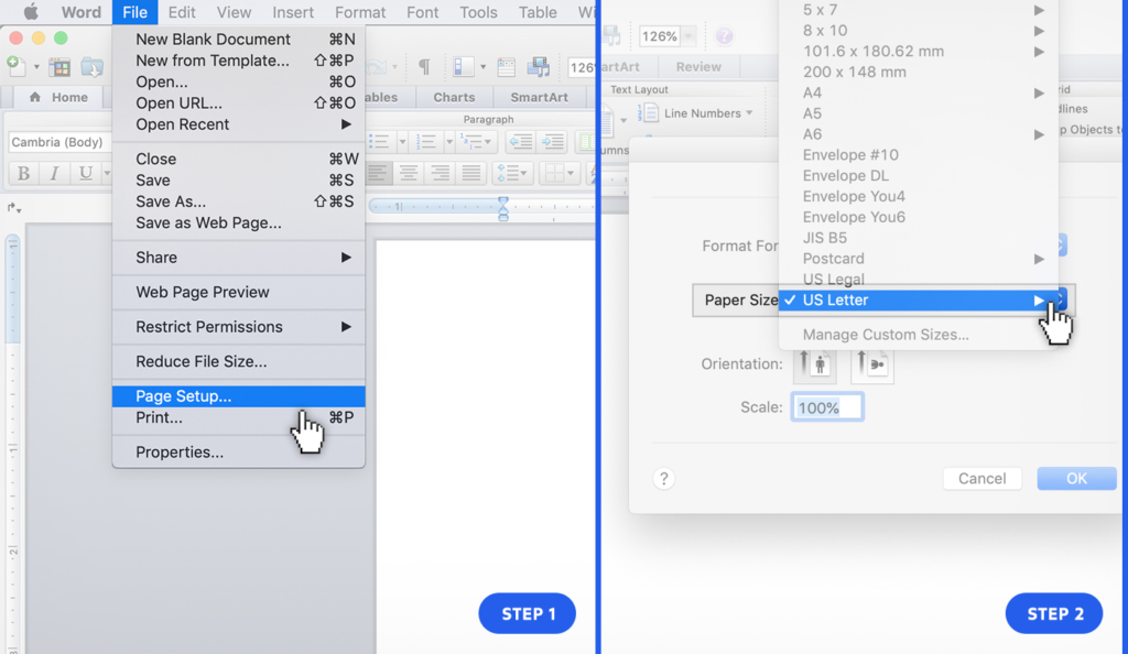 check proper page size