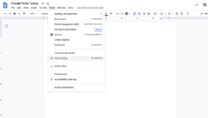How to sign up for Google Voice Typing