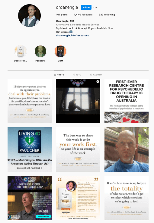 Book launch social media campaign example: Dr. Dan Angle's "A Dose of Hope"