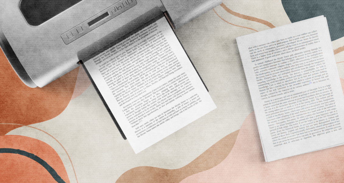 printing pages of book