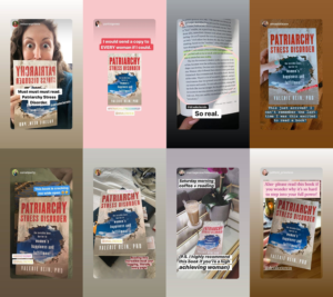 Instagram stories with book