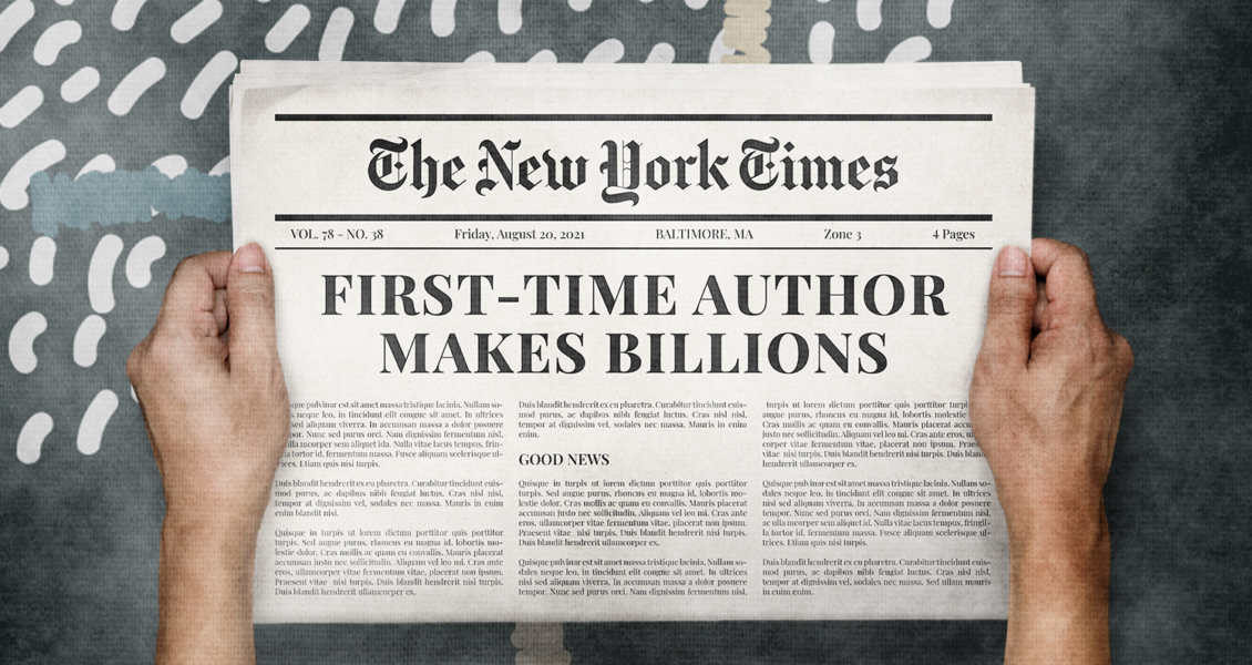 New York Times first-time author headline