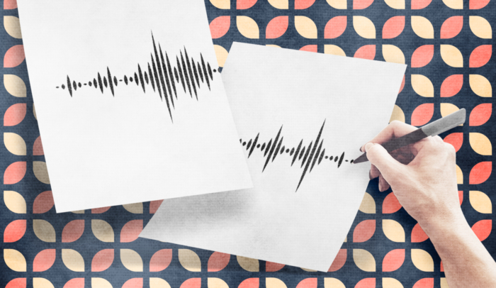 feature image voice soundwaves on paper