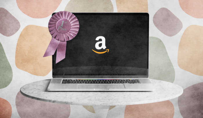 feature image laptop with amazon window and ribbon