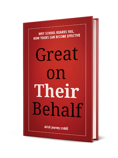 Copy of the book cover for Great on Their Behalf by Airick Journey Crabill